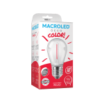 Lampara Bulbo Filamento Led Gota 1w Color E27 Macroled - Imagen 8