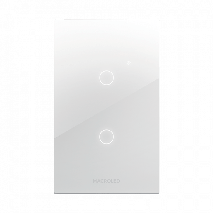 Llave Luz Pared Táctil Interruptor Wifi Touch Smart 2 Canales - Imagen 2