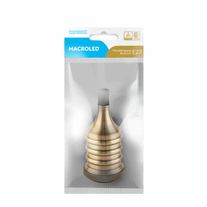 Portalampara Vintage Metálico Dixon Bronce/Cobre Para Cable Textil - Imagen 3