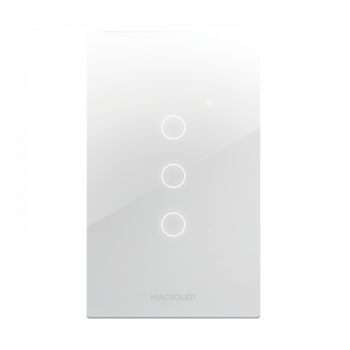 Llave Luz Pared Interruptor Wifi Touch Smart 3 Canales - Imagen 2