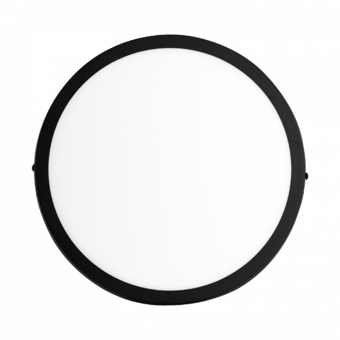 Panel Plafon Led 24w Redondo Negro Aplicar Macroled - Imagen 2