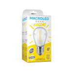 Lampara Bulbo Filamento Led Gota 1w Color E27 Macroled - Imagen 6