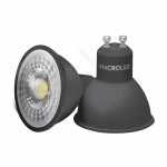 Lampara Dicroica Led 7w 38° Negra Gu10 220v Macroled