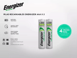 Pila Recargable Energizer AAA 700 mah - Blister x2 - Imagen 2