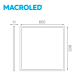 Panel Pro 605x605mm Macroled 48w 4800lm - Imagen 2