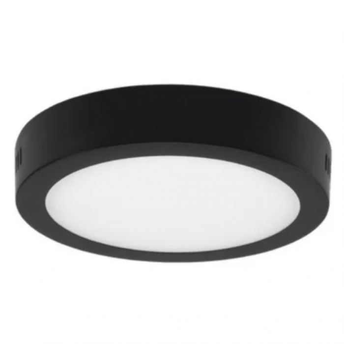 Panel Plafon Led 24w Redondo Negro Aplicar Macroled - Imagen 3