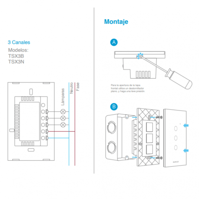 Llave Luz Pared Interruptor Wifi Touch Smart 3 Canales - Imagen 5