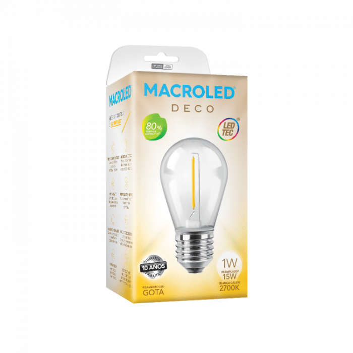 Lampara Guirnaldas Cálida Led 1w Deco Filamento Bar - Imagen 2
