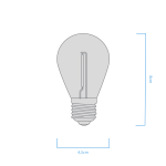 Gota S14 1W E27 - Imagen 2