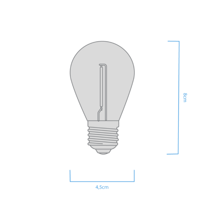 Gota S14 1W E27 - Imagen 2