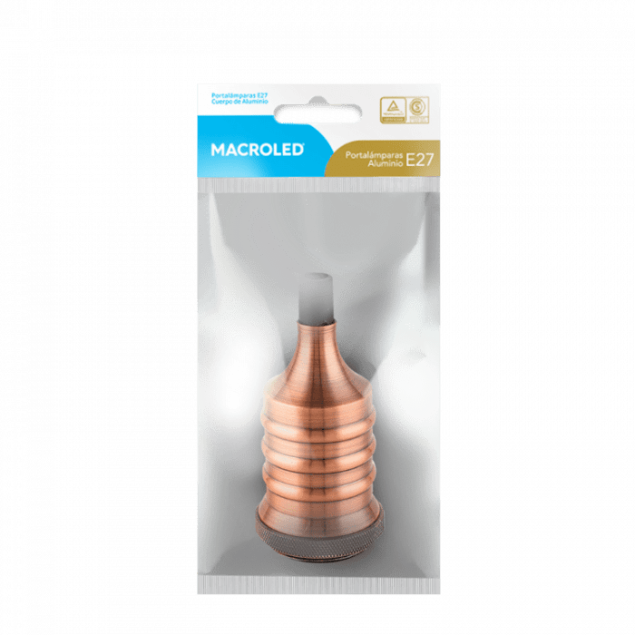 Portalampara Vintage Metálico Dixon Bronce/Cobre Para Cable Textil - Imagen 2