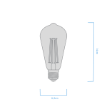 Lámpara Vintage Filamento Deco Led 8w Macroled Dimerizable - Imagen 2