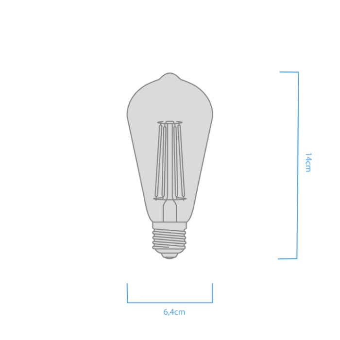 Lámpara Vintage Filamento Deco Led 8w Macroled Dimerizable - Imagen 2