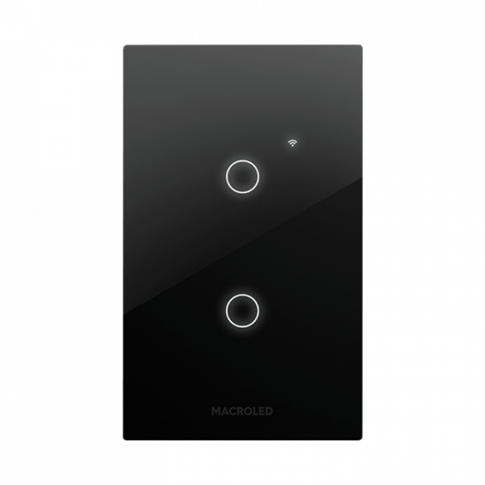 Llave Luz Pared Táctil Interruptor Wifi Touch Smart 2 Canales - Imagen 3