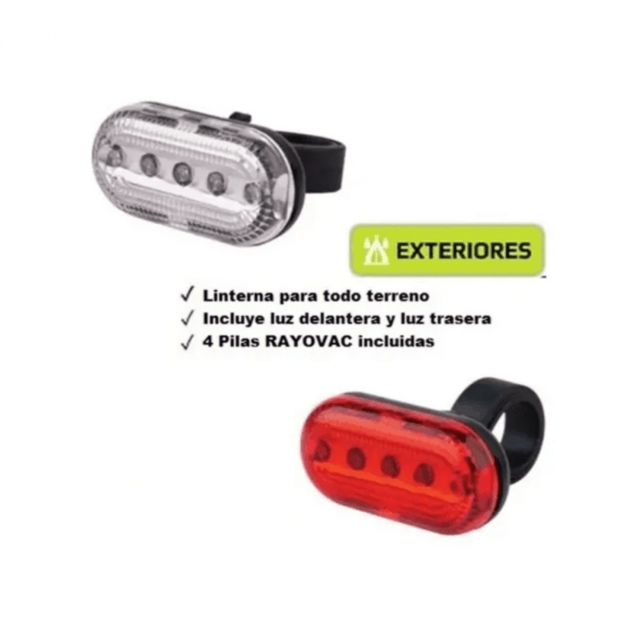 Luces De Bicicleta Rayovac Delantera Trasera Combo Pack - Imagen 2