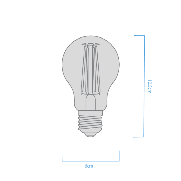 Lampara Bulbo Filamento Led Gota 4w Color E27 Macroled - Imagen 2
