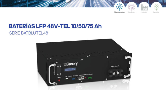 Batería Litio Lfp 19 48v 50ah Blunery - 5000 Ciclos - Imagen 2