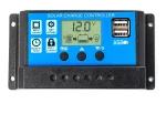 Regulador De Carga Panel Solar 10a 12v 24v Display Usb Pwm