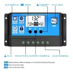 Regulador De Carga Panel Solar 10a 12v 24v Display Usb Pwm - Imagen 4