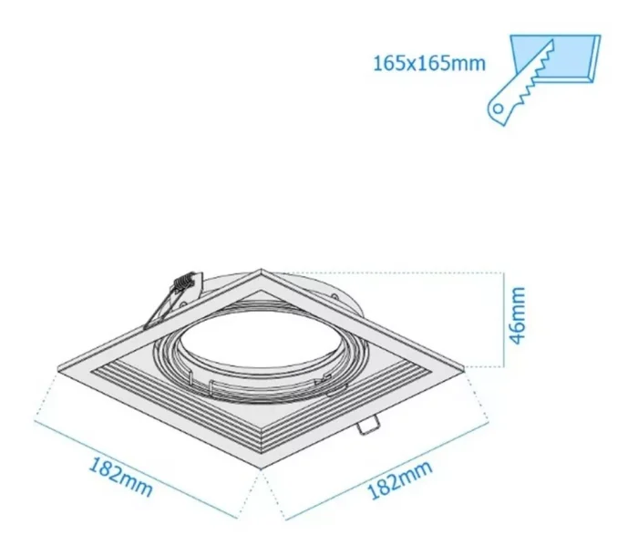 Spot De Embutir Cardanico 1 Luz Ar111 Led Macroled - Imagen 2