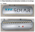 Termotanque Solar Tubo de Vacío - Tanque Galvanizado - YPF SOLAR - Imagen 2