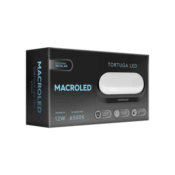 Tortuga Oval 12W Negro - Imagen 2