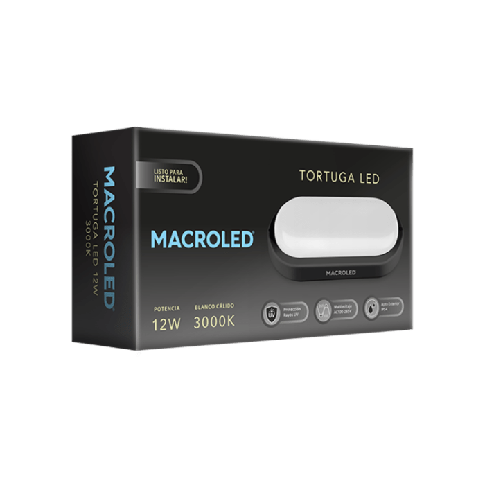 Tortuga Oval 12W Negro - Imagen 3