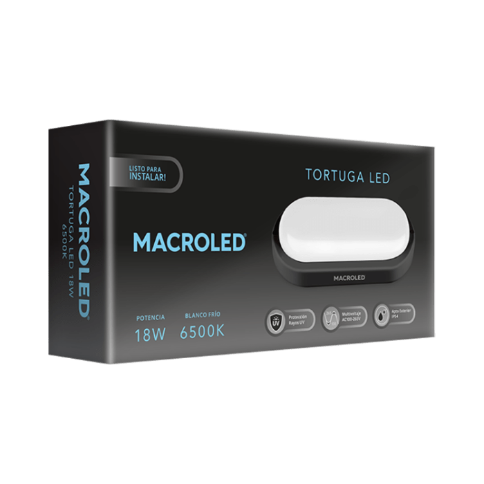 Tortuga Oval 18W Negro - Imagen 2