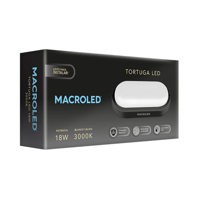 Tortuga Oval 18W Negro - Imagen 3