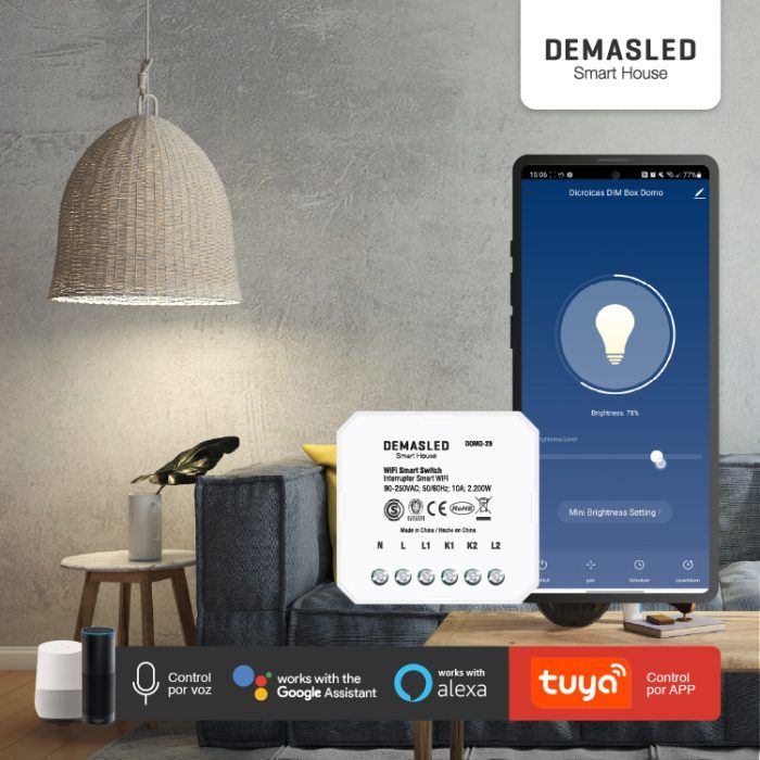 Smart Switch Dimerizable Wifi 60W-100W 110V-220V - Imagen 6