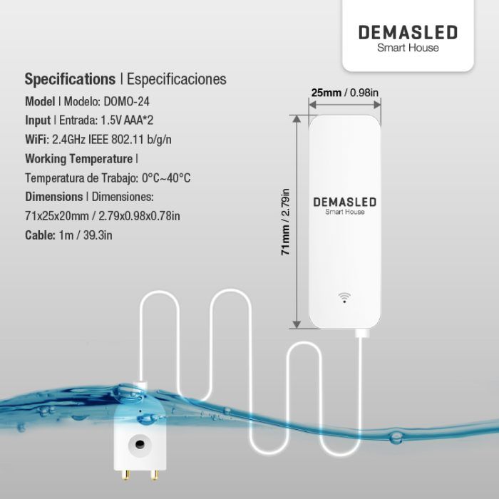 Detector Smart Wifi De Inundaciones 2.4GHz - Imagen 3