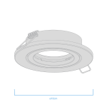 Aro Metálico Embutir Dicro Movil Blanco Ø10 - Imagen 2