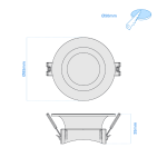 Aro Plastico P/Embutir PC Dicro MR16 FR - Imagen 2
