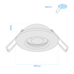 Aro Embutir Aluminio Dicro MR16 FB IP54 Blanco - Imagen 2