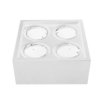 Cardánico Metal Plafón AR111 x4 Blanco