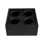 Cardánico Metal Plafón AR111 x4 Negro