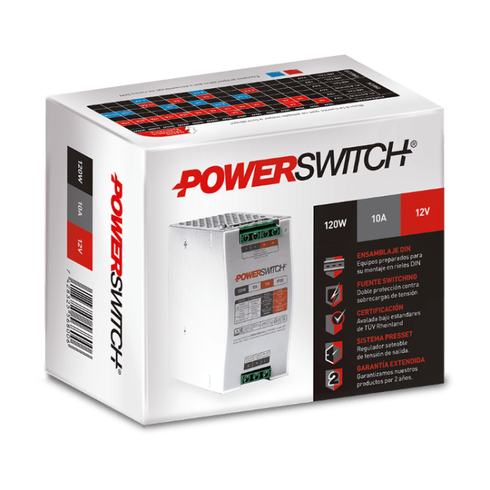 RIEL DIN 120W 12V - Imagen 2