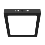 Panel Plafón Cuadrado Negro 12W