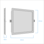 Panel Embutir Cuadrado 24W Negro - Imagen 2