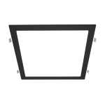 Panel Embutir Cuadrado 24W Negro