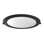 Panel Embutir Circular 18W Negro