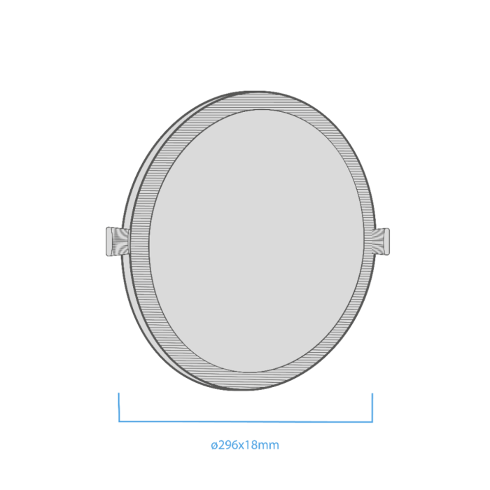 Panel Embutir Circular 24W Negro - Imagen 3