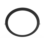 Panel Embutir Circular 24W Negro