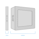 Panel Plafón Cuadrado 12W Blanco - Imagen 2