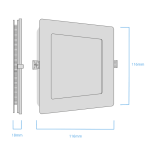 Panel Embutir Cuadrado 6W Blanco - Imagen 2