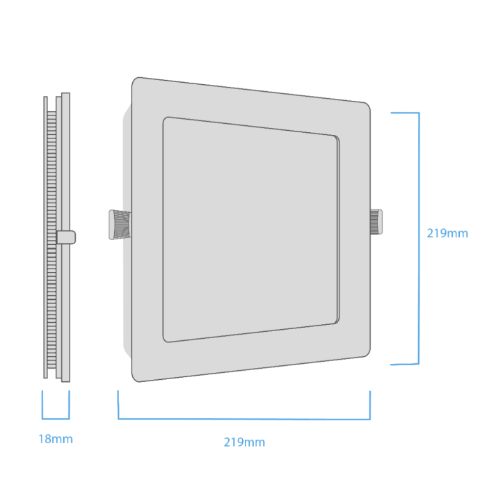 Panel Embutir Cuadrado 18W Blanco - Imagen 2