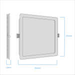 Panel Embutir Cuadrado 24W Blanco - Imagen 2