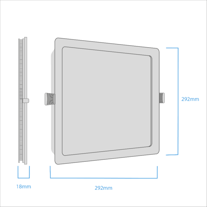 Panel Embutir Cuadrado 24W Blanco - Imagen 2