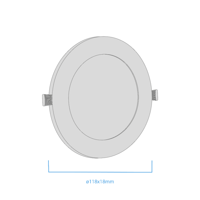Panel Embutir Circular 6W Blanco - Imagen 5