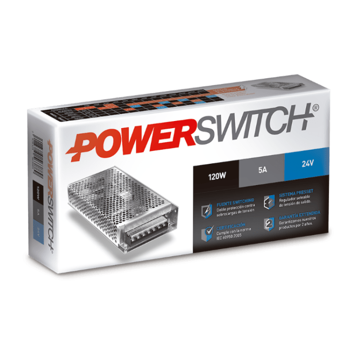 Fuente Interior PowerSwitch 120W 24V - Imagen 2